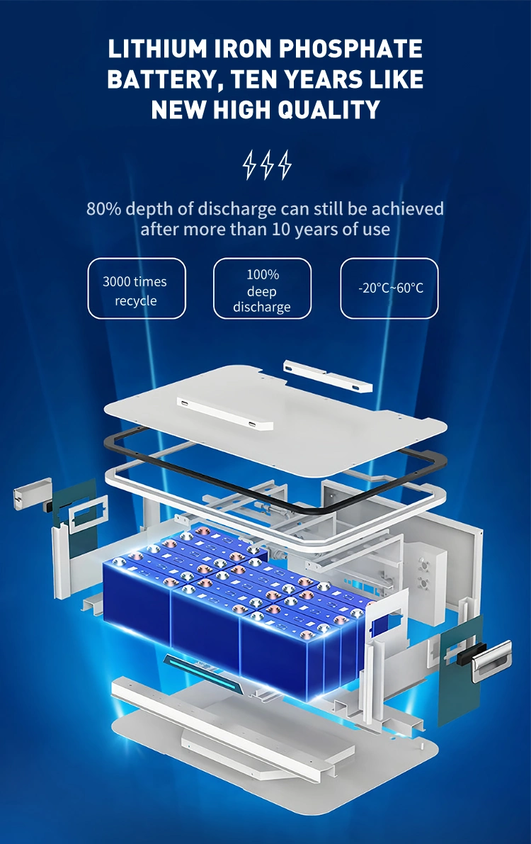 U-Greenelec New Stacked 48V300ah Lithium Battery 5.12kwh Brick LiFePO4 Battery for Energy Storage System